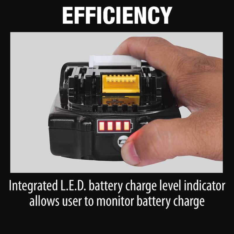 Paquete de Batería Compacta de Iones de Litio de 18V LXT de Makita 2.0Ah con Indicador de Combustible - BL1820B