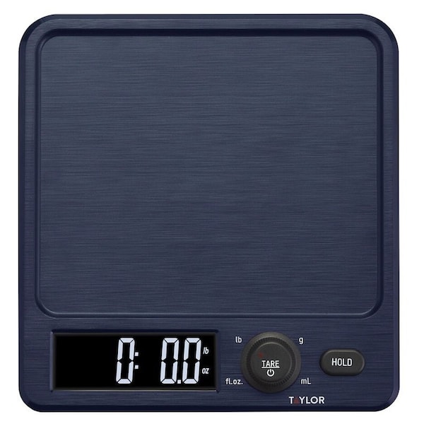 Taylor Antimicrobial Kitchen Scale with Rotating Knob, 11 lb, Digital Display, ABS Housing Material - 5280827