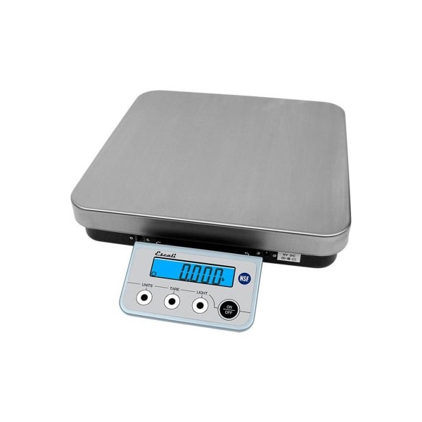 San Jamar Escali RL136 Portion Control Scale, 13lb x 0.1oz/6kg x 2g, Stainless Steel - RL136