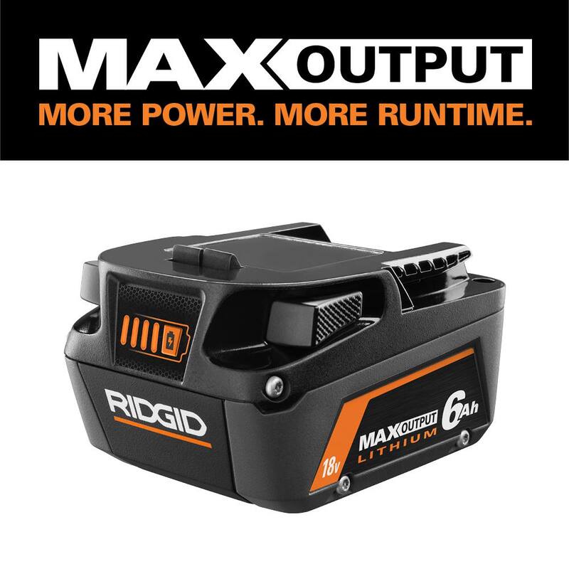 Batería de iones de litio RIDGID 18V 6.0 Ah de salida máxima - AC840060