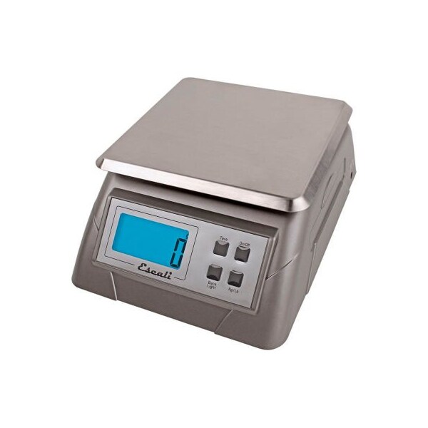 San Jamar Escali 136KP Alimento NSF Certified Digital Scale, 13lb x 0.1oz/6000g x 1g, Stainless Steel - 136KP