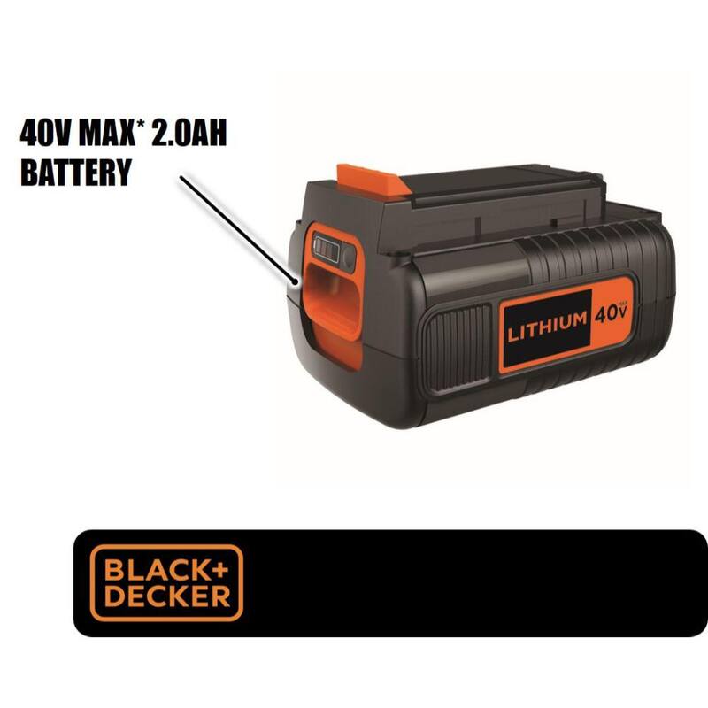 Paquete de batería de iones de litio BLACK+DECKER de 40V MAX 2.0Ah - LBX2040