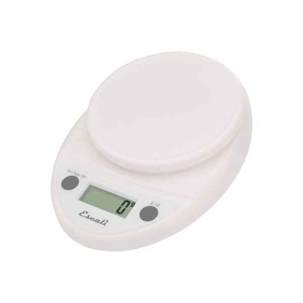 Escali Escali P115W Primo Compact Digital Scale, 5000 g x 1 g, White - P115W