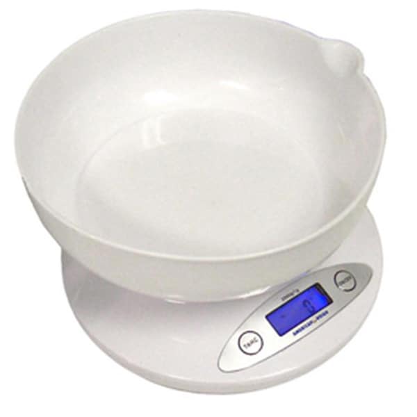 American Weigh Scales American Weigh 5Kg Bowl Scale White - 5KBOWL-WT