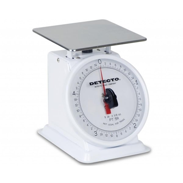Cardinal Scale 5.75 x 5.75 in. Top Loading Rotating Dial Scale with Stainless Steel- 5 lbs - PT-5-SR