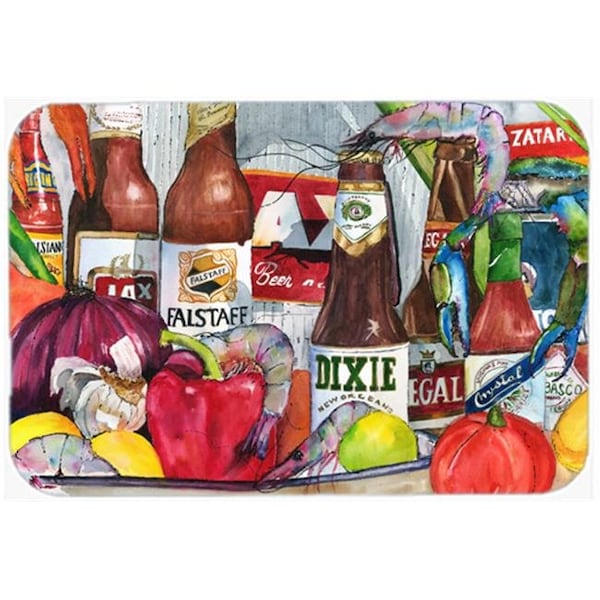 Carolines Treasures Carolines Treasures 1017LCB 15 x 12 in. New Orleans Beers and Spices Glass Cutting Board; Large - 1017LCB