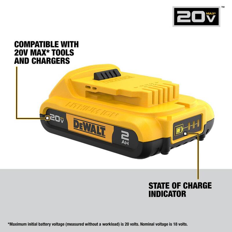 Batería DEWALT 20V MAX XR de Litio-Ion Premium 6.0Ah, Batería DEWALT 20V MAX XR 4.0Ah y Batería DEWALT 20V MAX 2.0Ah - DCB346-3