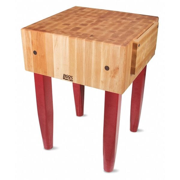 John Boos & Co Boos Block, Holder, Red, 24"x24"x10" - PCA3-BN