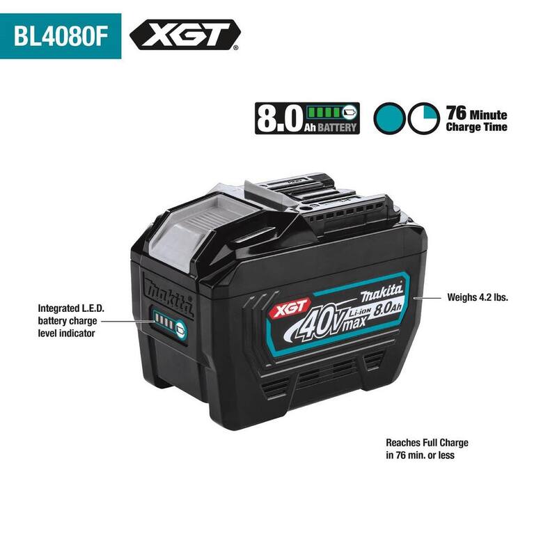Batería Makita 40V max XGT 8.0Ah con Batería 40V Max XGT 8.0Ah - BL4080F-BL4080F
