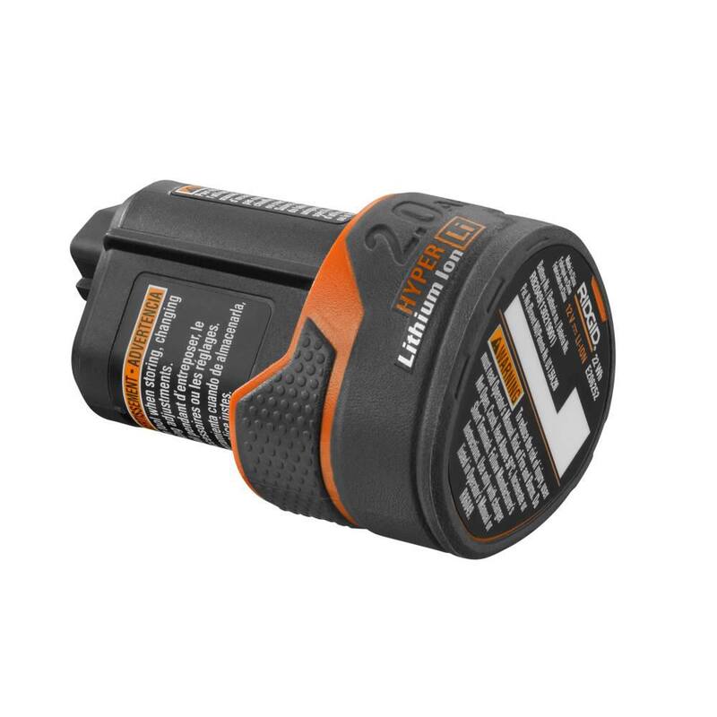 Paquete de batería de iones de litio RIDGID de 12 voltios y 2.0 Ah - AC82049