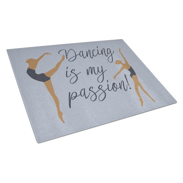 Carolines Treasures Dancing is My Passion Glass Cutting Board Large - BB5381LCB