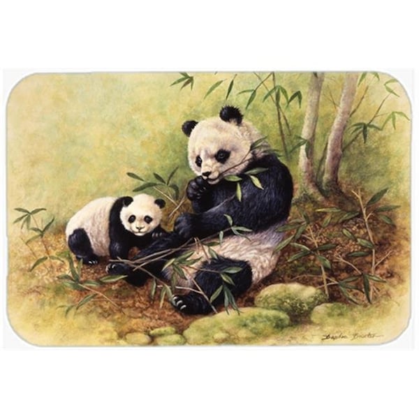 Carolines Treasures Carolines Treasures BDBA0111LCB Panda Bears by Daphne Baxter Glass Large Cutting Board - BDBA0111LCB