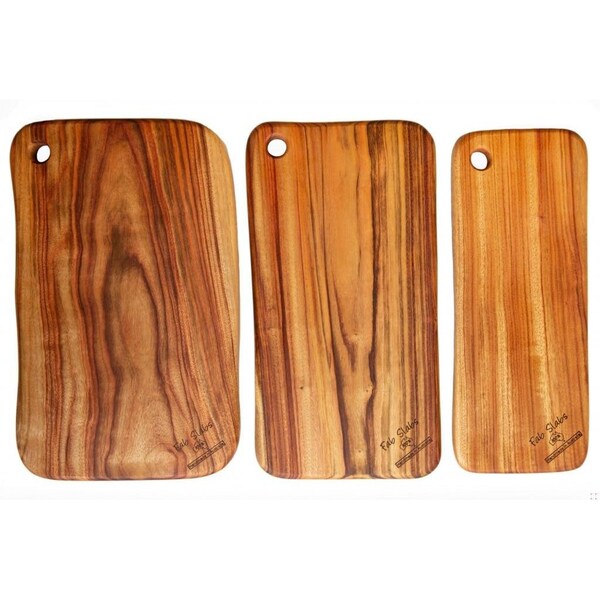 Homeroots Natural Wood Rounded Rectangle Anti-Bacterial Cutting Board - 469159