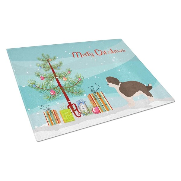 Carolines Treasures Havapoo No.1 Christmas Tree Glass Cutting Board Large - CK3840LCB