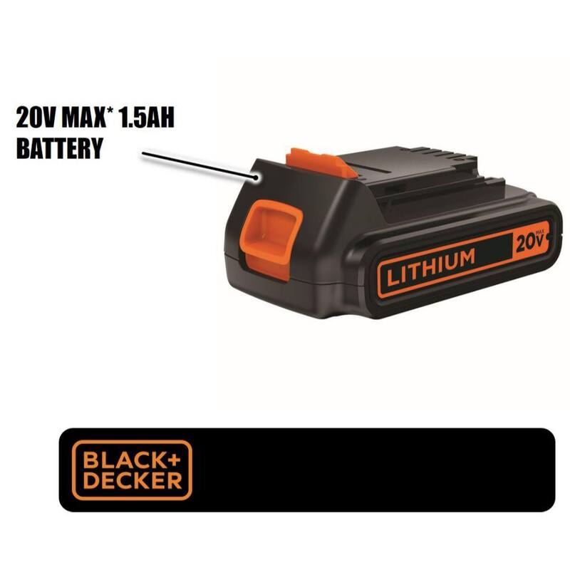 Paquete de batería de iones de litio BLACK+DECKER 20V MAX 1.5Ah - LBXR20