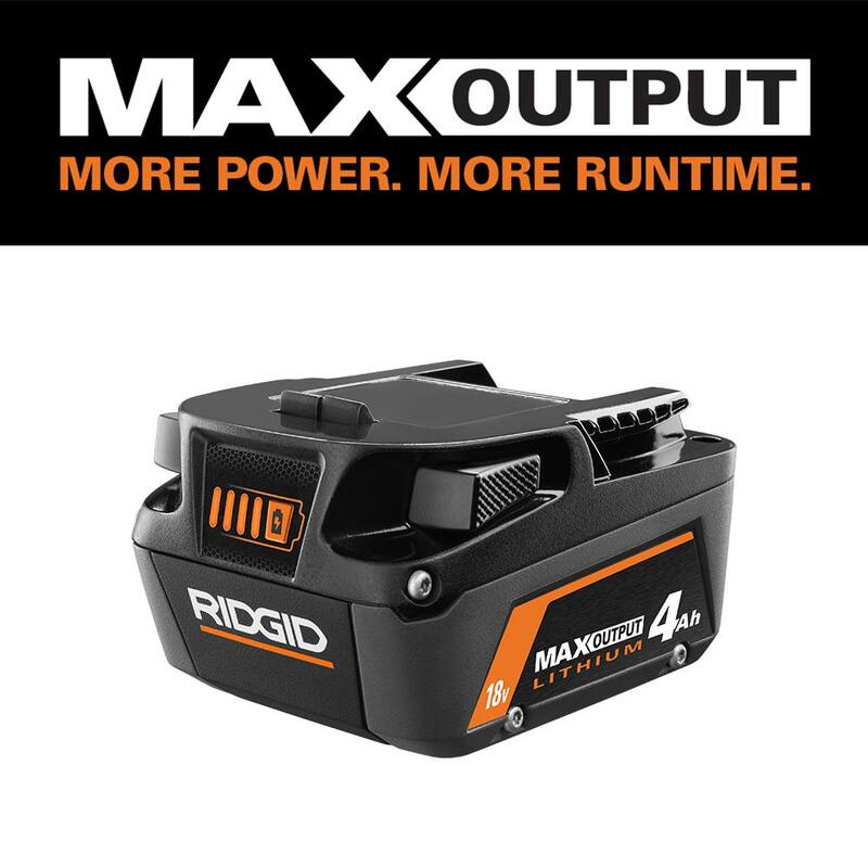 Batería de iones de litio RIDGID 18V 4.0 Ah de salida máxima - AC840040