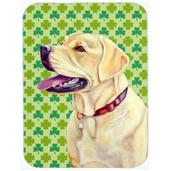 Carolines Treasures Carolines Treasures LH9203LCB 15 x 12 in. Labrador St. Patricks Day Shamrock Portrait Glass Cutting Board - Large - LH9203LCB
