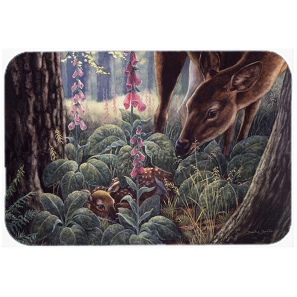 Carolines Treasures Carolines Treasures BDBA0259LCB Doe & Fawn Deer Glass Large Cutting Board - BDBA0259LCB