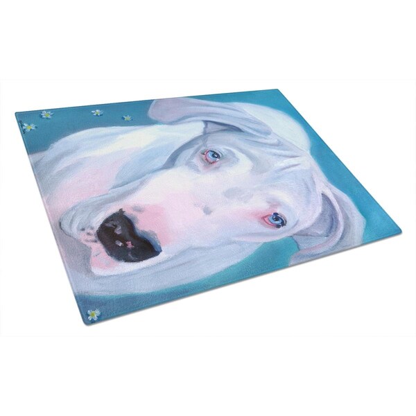Carolines Treasures White Great Dane Glass Cutting Board Large - 7440LCB