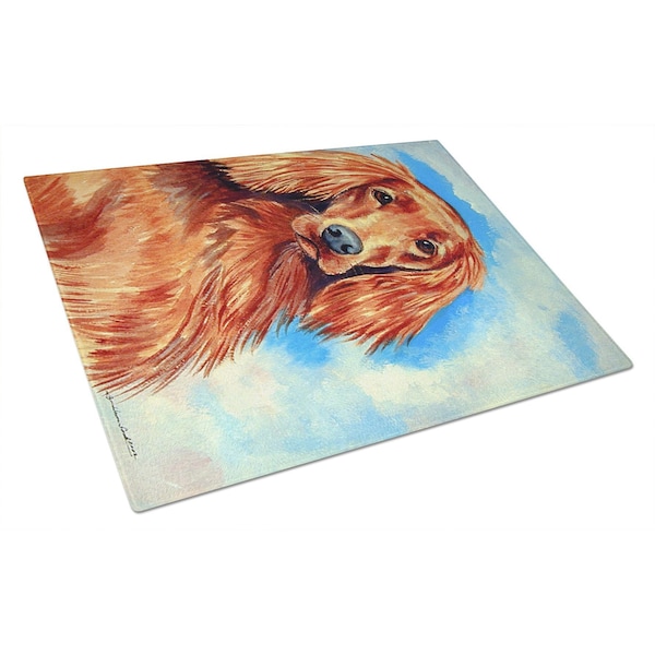 Carolines Treasures Irish Setter Glass Cutting Board - Large- 15 x 12 in. - 7029LCB