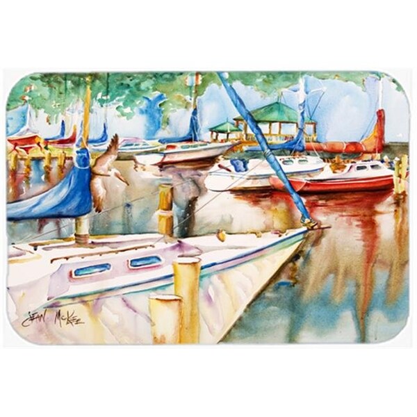 Carolines Treasures Carolines Treasures JMK1043LCB Sailboats At The Gazebo Glass Cutting Board; Large - JMK1043LCB