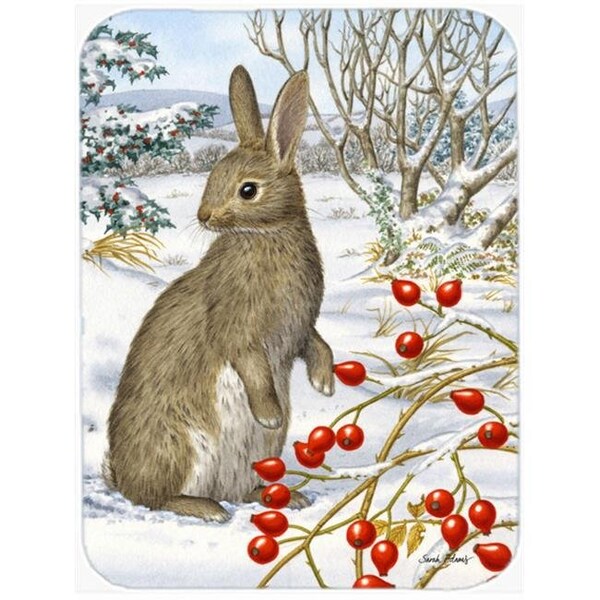 Carolines Treasures Carolines Treasures ASA2035LCB Rabbit With Berries Glass Cutting Board; Large - ASA2035LCB