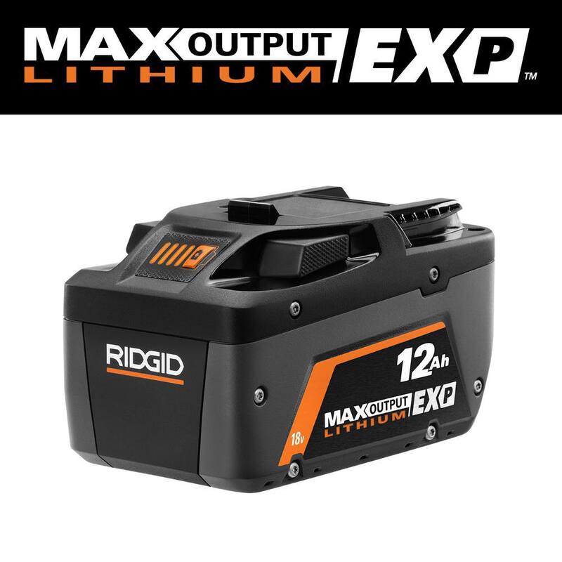 Batería de litio de salida máxima RIDGID 18V 12.0 Ah EXP - AC840120