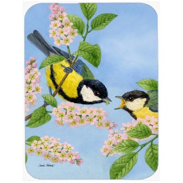 Carolines Treasures Carolines Treasures ASA2128LCB Eurasian Blue Tits Birds Glass Cutting Board; Large - ASA2128LCB
