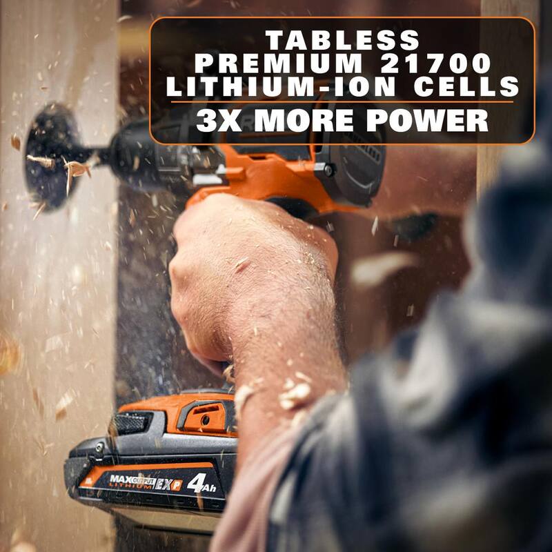 Batería de iones de litio RIDGID de salida máxima EXP de 18V 4.0 Ah - AC840041