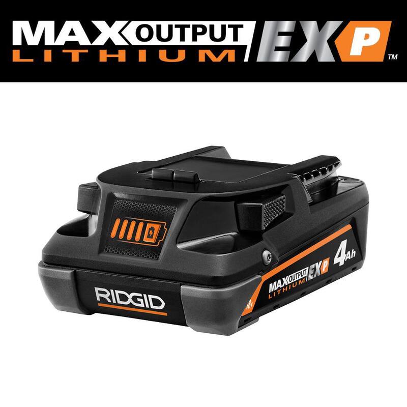 Batería de iones de litio RIDGID de salida máxima EXP de 18V 4.0 Ah - AC840041