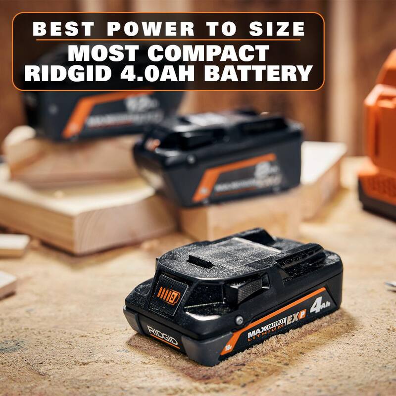 Batería de iones de litio RIDGID de salida máxima EXP de 18V 4.0 Ah - AC840041