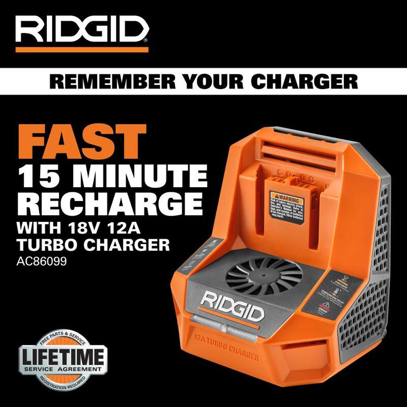 Batería de iones de litio RIDGID de salida máxima EXP de 18V 4.0 Ah - AC840041