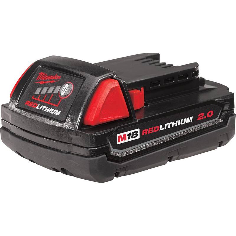 Milwaukee M18 18-Volt Lithium-Ion Compact Battery Pack 2.0Ah (Paquete de 2) - 48-11-1820X2