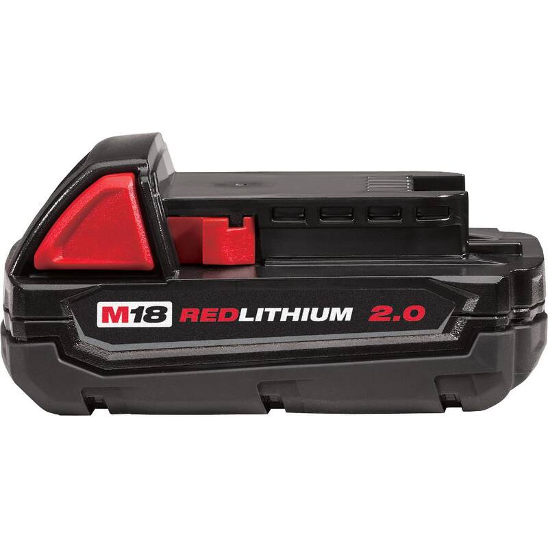 Milwaukee M18 18-Volt Lithium-Ion Compact Battery Pack 2.0Ah (Paquete de 2) - 48-11-1820X2