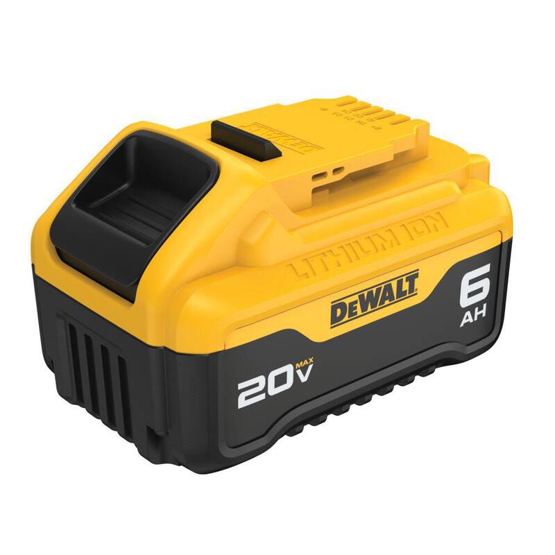 Paquete de batería de iones de litio Premium DEWALT 20V MAX de 6.0Ah - DCB206