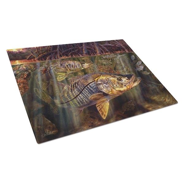 Carolines Treasures Grove Garden Snook Glass Cutting Board Large - JMA2004LCB