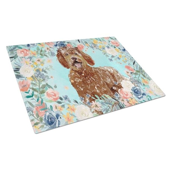 Carolines Treasures Carolines Treasures CK3421LCB Labradoodle Glass Cutting Board - Large - CK3421LCB