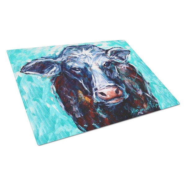 Carolines Treasures Moo Cow Glass Cutting Board Large - MW1280LCB