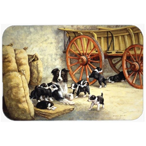 Carolines Treasures Carolines Treasures BDBA0118LCB Border Collie Dog Litter Glass Large Cutting Board - BDBA0118LCB