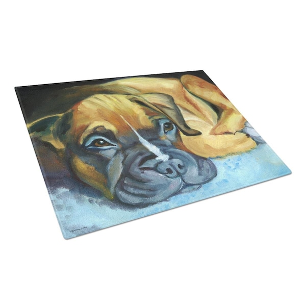 Carolines Treasures Boxer Pup Glass Cutting Board Large - 7401LCB