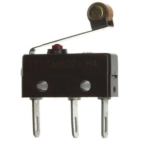 Switch de acción rápida en miniatura Honeywell, palanca, actuador de rodillo, SPDT, capacidad de contacto de 5A @ 240V AC - 111SM602-H4