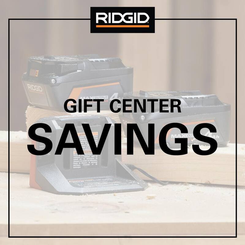 Kit de inicio RIDGID de salida máxima de 18V con (2) Baterías de salida máxima de 4.0 Ah y cargador con inflador digital de 18V GRATIS - AC8609340SB-R87044