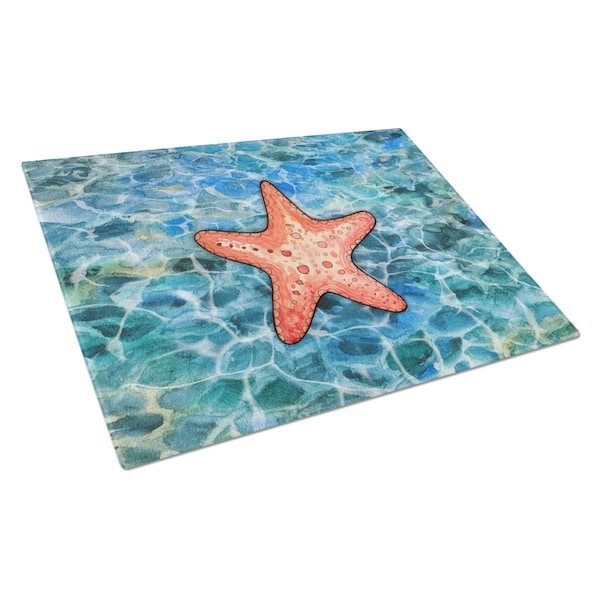 Carolines Treasures Starfish Glass Cutting Board Large - BB5341LCB