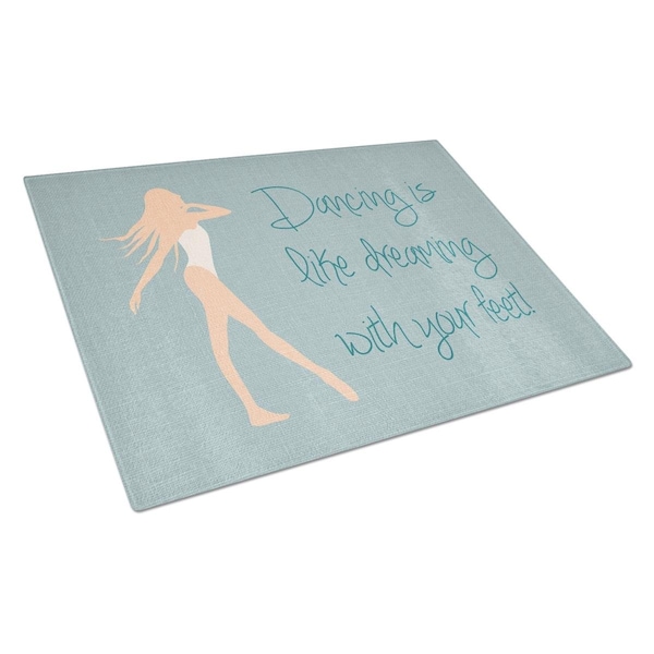 Carolines Treasures Dancing is Like Dreaming Glass Cutting Board Large - BB5379LCB