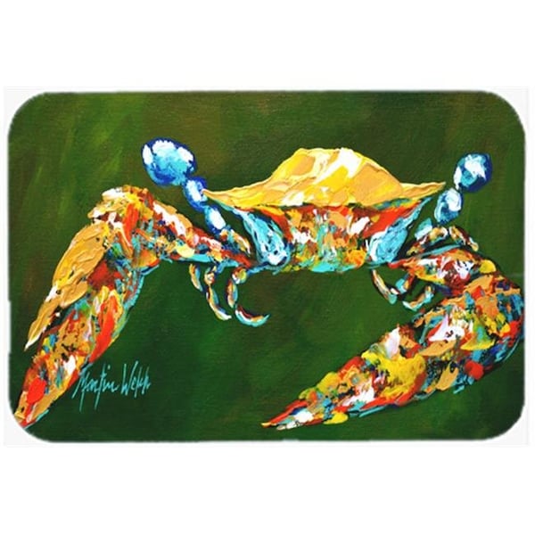 Carolines Treasures Carolines Treasures MW1157LCB 15 X 12 In. Go Green Crab Glass Cutting Board Large Size - MW1157LCB