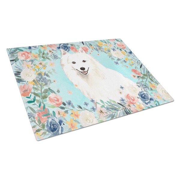 Carolines Treasures Japanese Spitz Glass Cutting Board Large - CK3422LCB