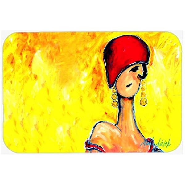 Carolines Treasures Carolines Treasures MW1219LCB Azalines Earrings Lady Glass Cutting Board; Large - MW1219LCB