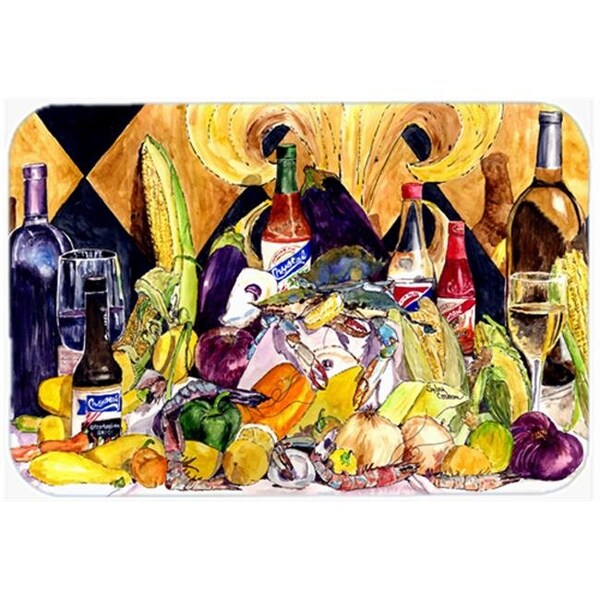 Carolines Treasures Carolines Treasures 8638LCB Crystal Hot Sauce With Fleur De Lis And Wine Glass Cutting Board; Large - 8638LCB