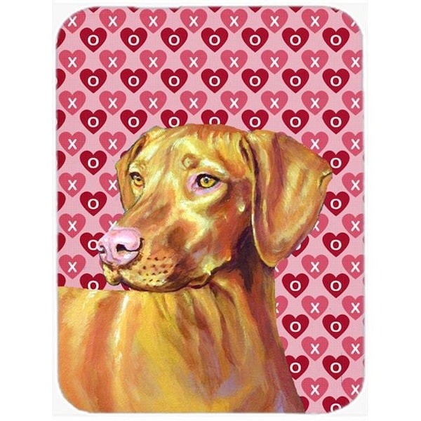 Carolines Treasures Carolines Treasures LH9145LCB 15 x 12 in. Vizsla Hearts Love and Valentines Day Portrait Glass Cutting Board - Large - LH9145LCB