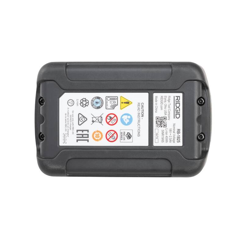Batería de litio avanzada de 18 voltios y 2.5 Ah diseñada para herramientas de prensado ProPress y monitores digitales SeeSnake - 56513